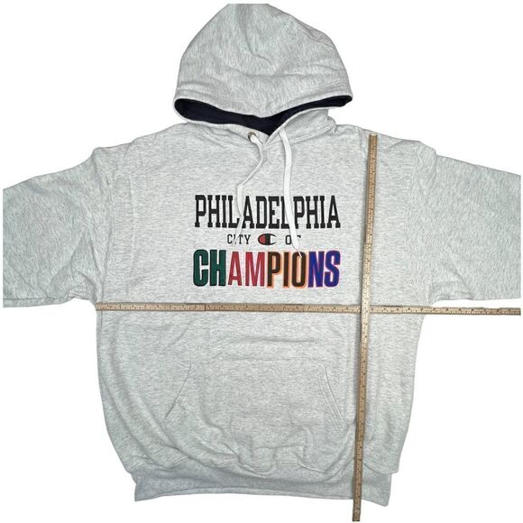 New Champion Men US XXL Grey Hoodie Long Sleeve Sport Casual Pullover Sweater  - Picture 4 of 8